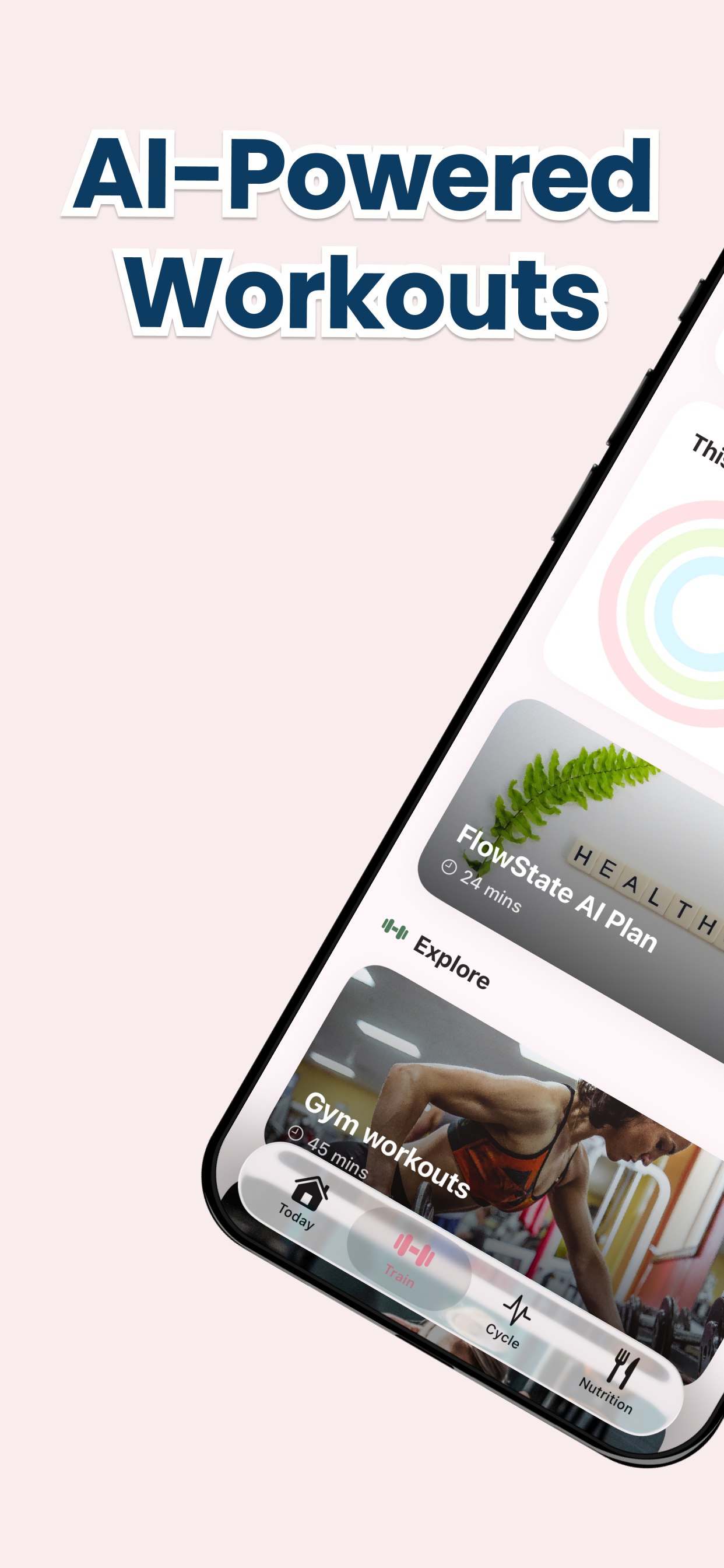 AI-Powered Workouts — Train tab